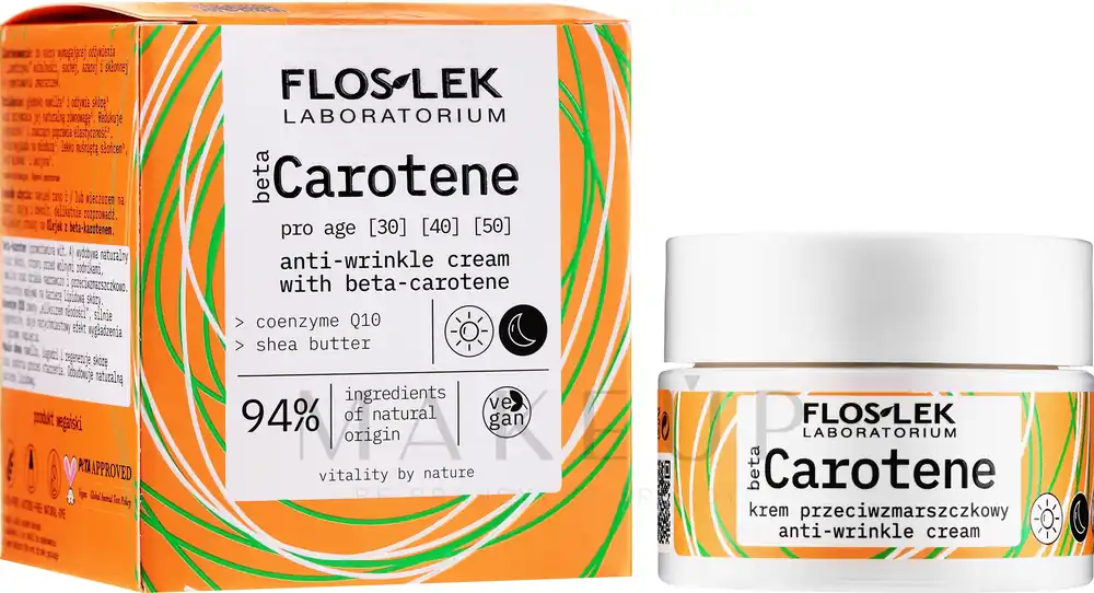 Anti-Wrinkle Cream with Beta-Carotene
