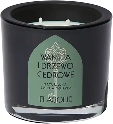 Natural Soy Candle with Two Wicks 'Vanilla & Cedar Tree' - Bath and Body