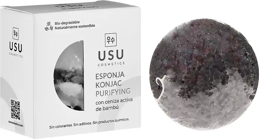 Konjac Cleansing Sponge with Bamboo Ash - Accessories