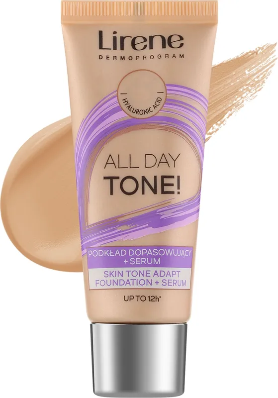 Lirene All Day Tone! Skin Tone Adapt Foundation + Serum - Makeup