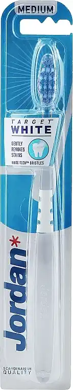 Medium Hard Toothbrush, white - Bath and Body