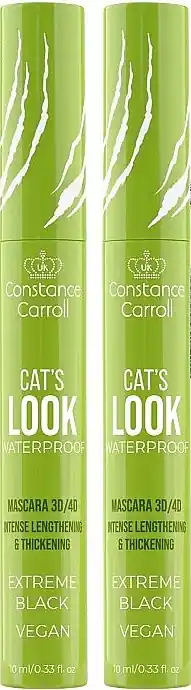 Constance Carroll Duopak Mascara Cat's Look Black + Blue (mascara/2x10ml) - Makeup