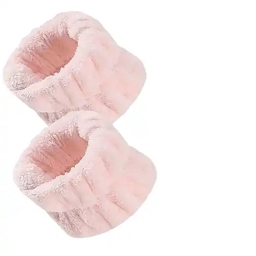Microfiber Cosmetic Bracelet, pink, 2 pcs. - Deni Carte