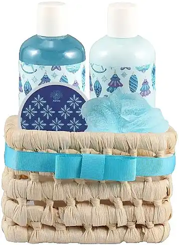 White Tea Set in Basket - Bath and Body