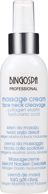 Massage Cream with Collagen, Elastin and Hyaluronic Acid - Skin Care Products