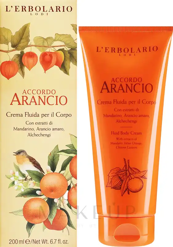 L'Erbolario Accordo Arancio Fluid Body Cream - Bath and Body