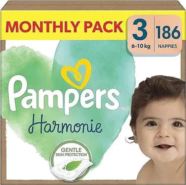 Harmonie diapers, size 3, 6-10 kg, 186 pieces