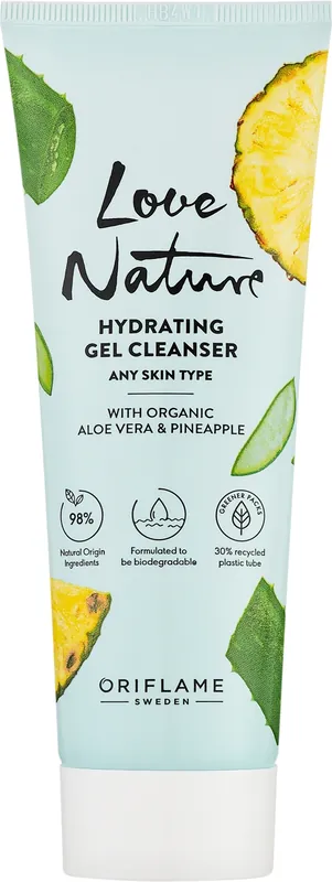 Moisturizing Face Cleansing Gel with Organic Aloe & Pineapple - Skin Care Products