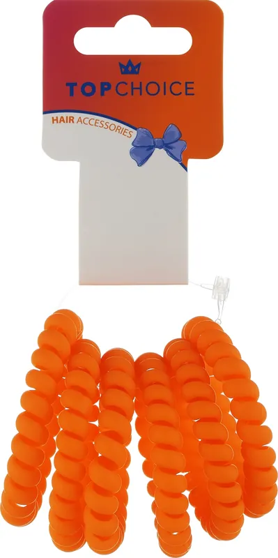 Hair ties 20056, 6 pcs, orange - Accessories