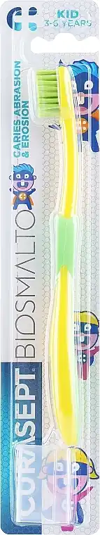 Children's Toothbrush, 3-6 years old, yellow-green