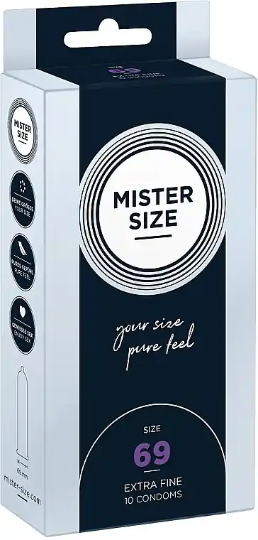 Latex Condoms, size 69, 10 pcs - Health & Care