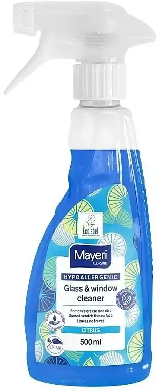 Hypoallergenic Window and Glass Cleaner with Citrus Scent - Mayeri