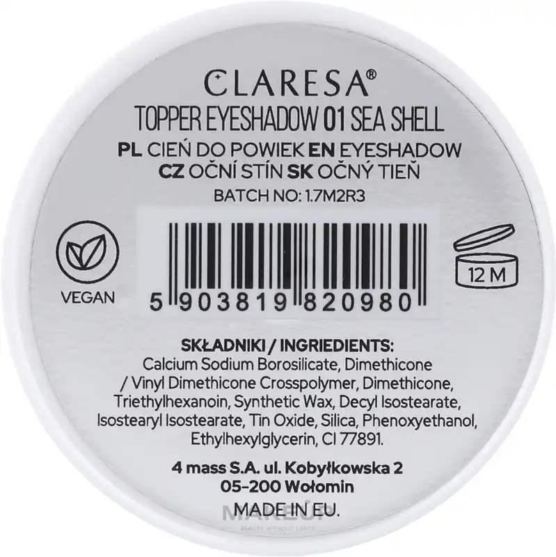 Claresa Toper Eyeshadow - Makeup