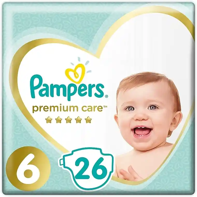 Pampers Premium Care Diapers Size 6 (Large), 13+kg, 26 pcs. - Health & Care