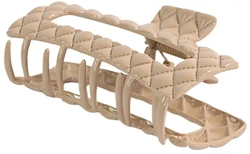 Claw Clip, rectangular, large, beige - Accessories