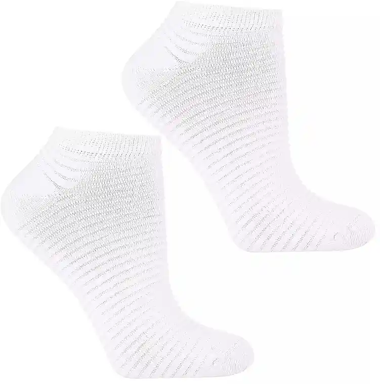 Women's short striped socks, CSD240-135, beige
