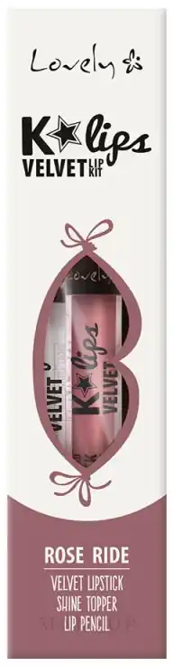 Lovely K'Lips Velvet (lipstick + lip/pencil + lip/top) - Makeup
