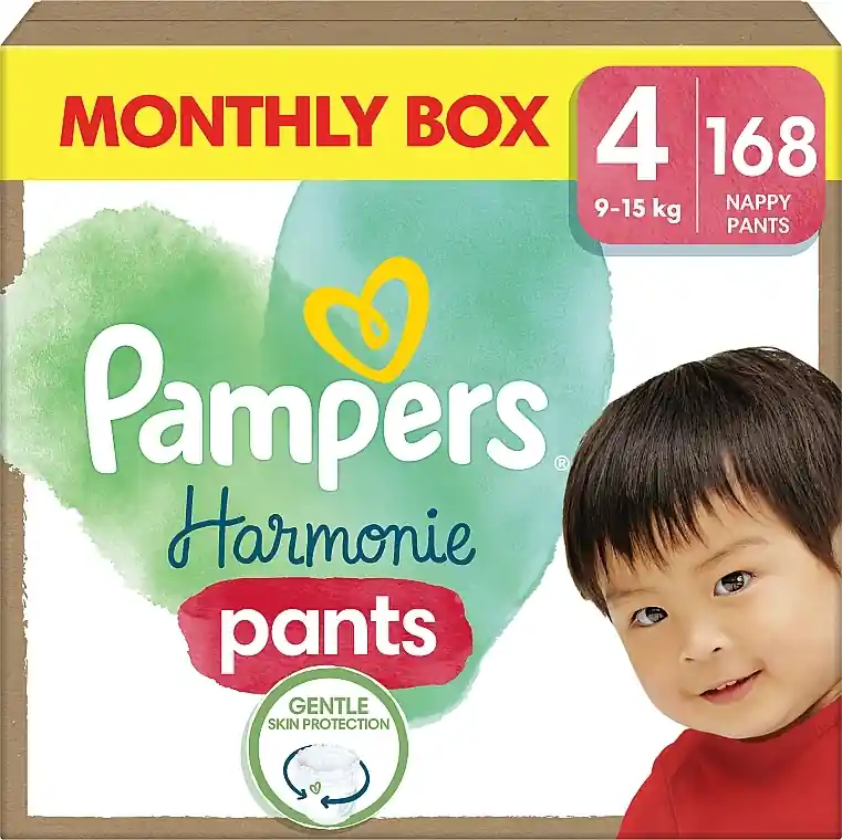Harmonie Pants Diapers, size 4, 9-15 kg, 168 pcs.
