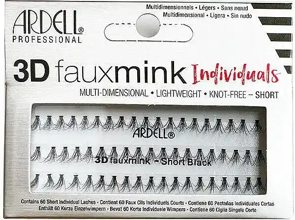 Ardell 3D Faux Mink Individuals Short Black - Makeup