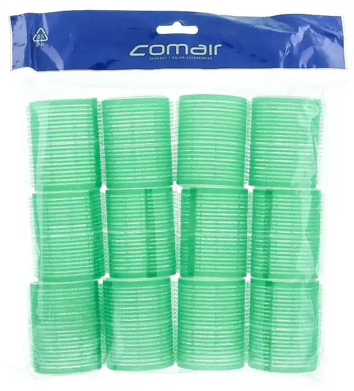 Velcro Plus Curlers Set, 12 pcs, 48mm, green - Accessories