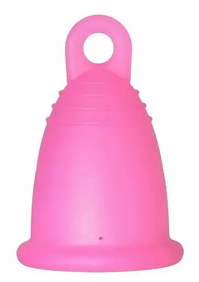 Menstrual Cup with Ring, size L, fuchsia - Accessories
