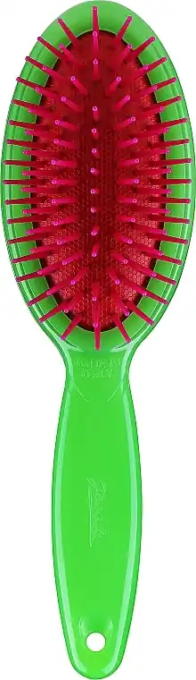 Oval Hair Brush, pneumatic, small, green - Accessories