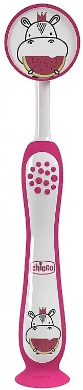 Suction Cup Toothbrush, 3-6 years old, pink