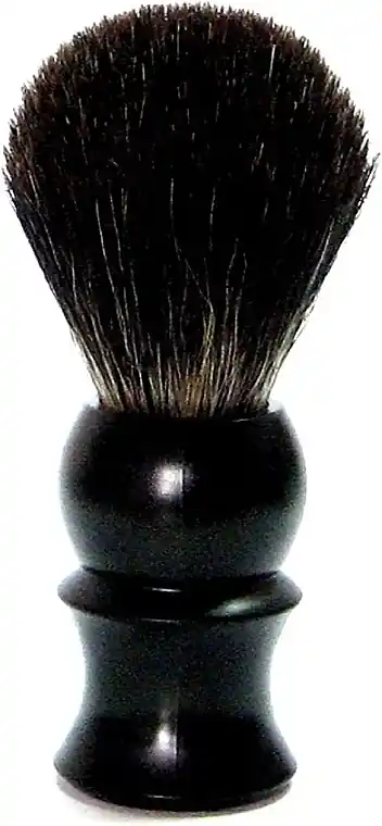 Shaving Brush with Badger Fiber, plastic, matte black - Men