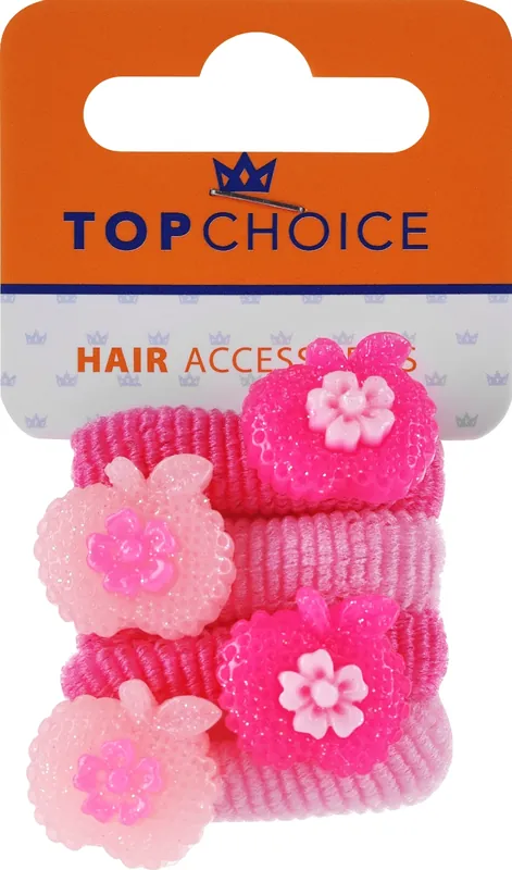 Hair Ties 21831, 4 pcs, pink - Accessories