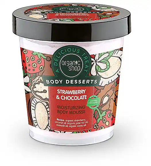 Moisturizing Body Mousse "Strawberry & Chocolate" - Bath and Body