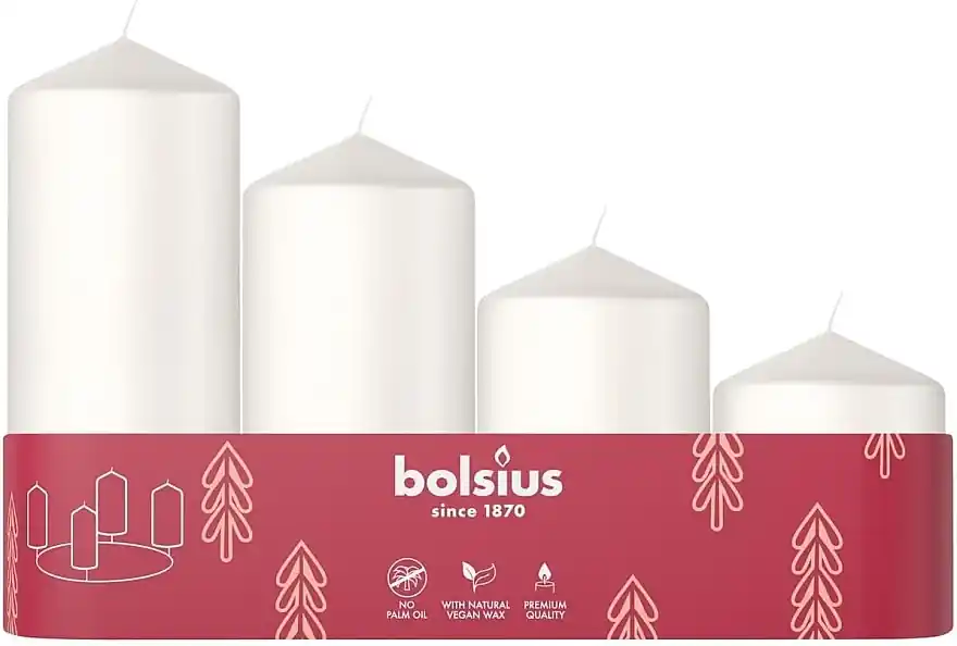 Decorative Candle Set, white - Accessories