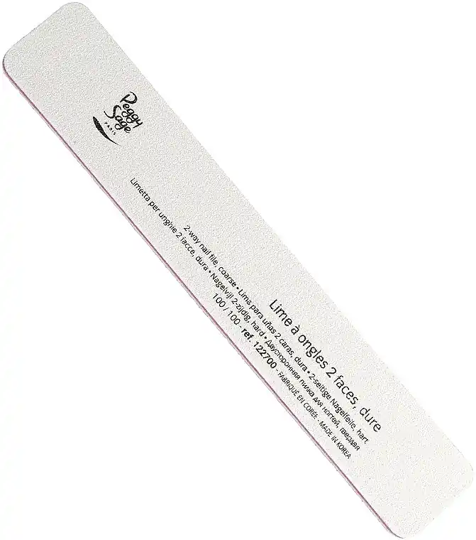 Double-Sided Nail File, 100/100, white