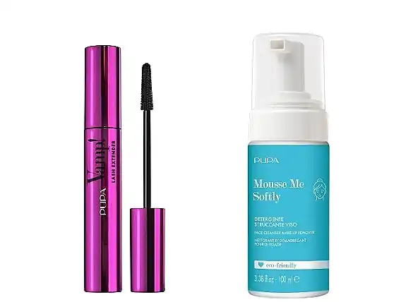 Pupa Vamp! Lash Extender & Mousse Me Softly (mascara/14ml + remover/100ml + bag/1pcs) - Makeup