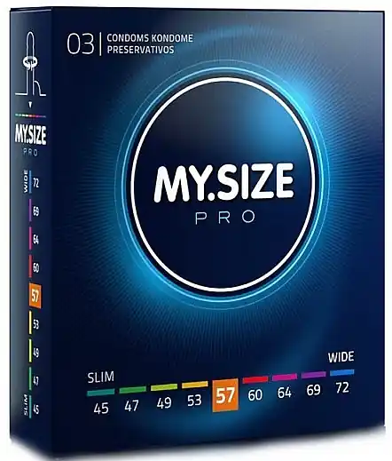 Latex Condoms, 57-size, 3 pcs