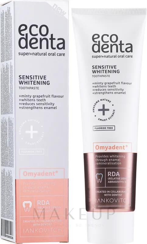 Whitening Toothpaste for Sensitive Teeth, fluoride-free