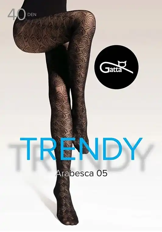 Tights 'Trendy Arabesca 05', 40 Den, nero - Clothes