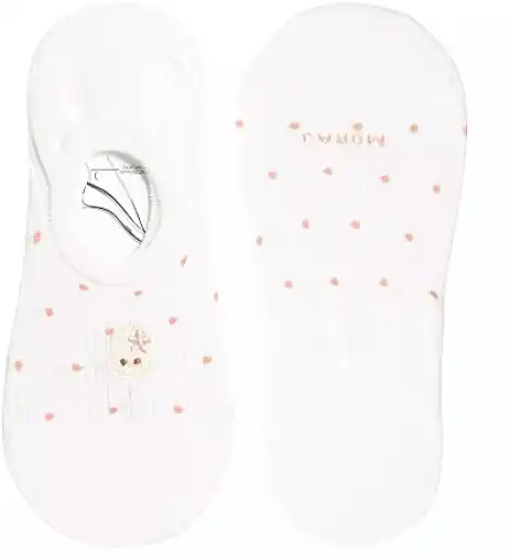 Women's ankle socks, CDB200-016, in peach dots