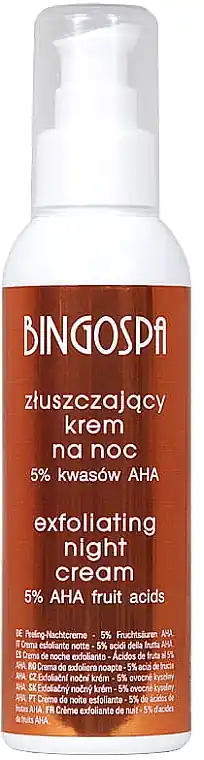 Exfoliating Night Cream with AHA Acids 5% - Skin Care Products