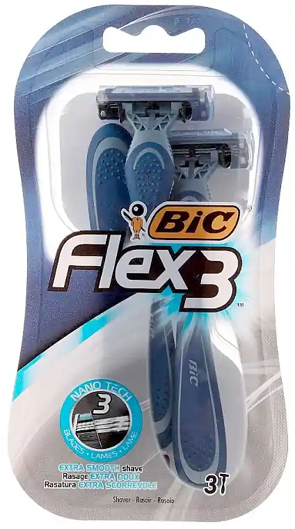 Men Shaving Razor "Flex 3 Comfort", 3 pcs