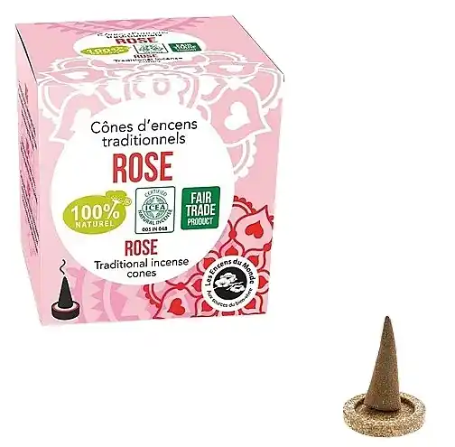 Rose Cone Incense Stick - Bath and Body