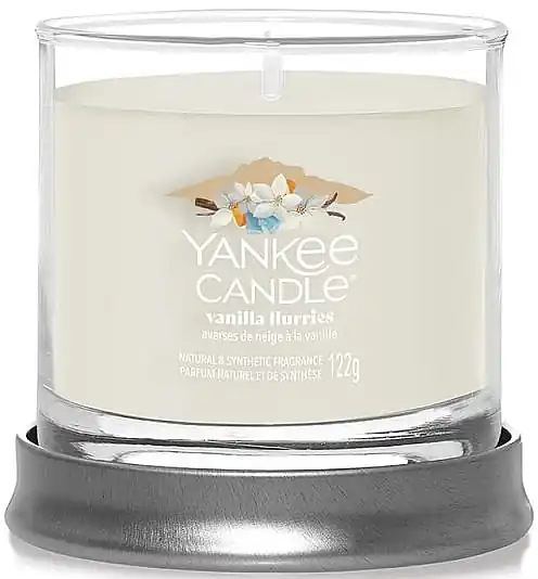 Vanilla Flurries Scented Candle in Glass - Bath and Body