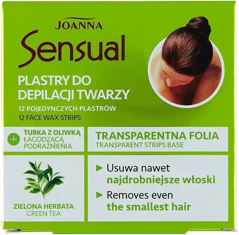 Depilatory Wax Face Strips with Green Tea - Bath and Body