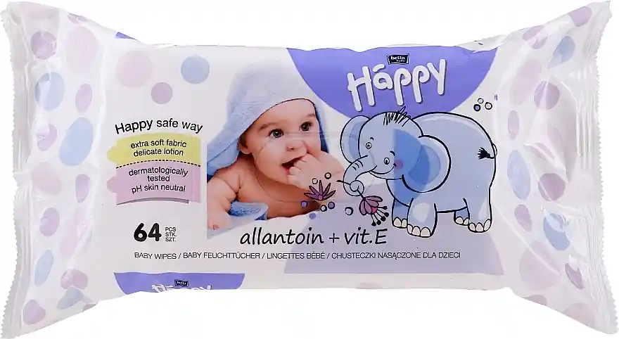 Wet Wipes with Vitamin E, 64 pcs - Accessories