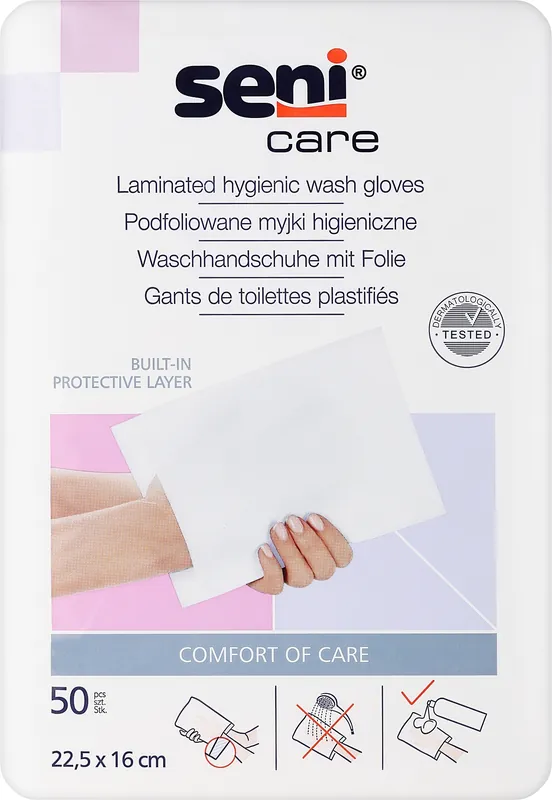 Disposable Wash Gloves, with foil, 50 pcs - Accessories