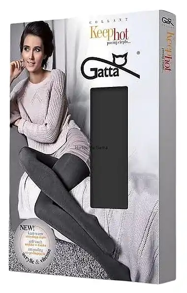 Keep Hot 3D Cotton Tights, 120 Den, nero - Clothes