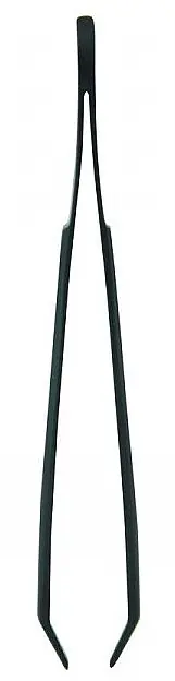 Straight Yyebrow Tweezers 9 cm, black - Accessories
