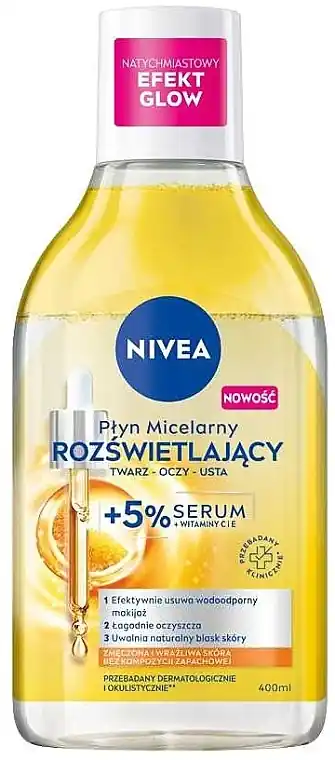Brightening Micellar Water with 5% Vitamin C and E Serum - Skin Care Products