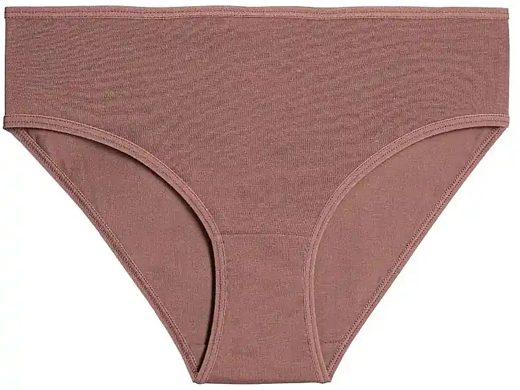 Women's cotton bikini briefs, brown - Clothes
