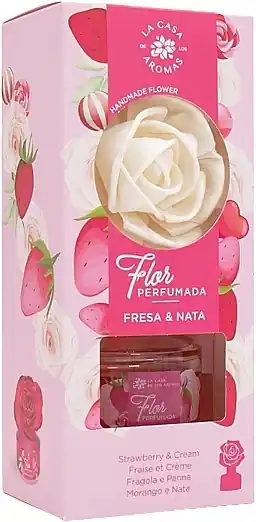 Flower Fragrance Diffuser 'Strawberry & Cream' - Bath and Body