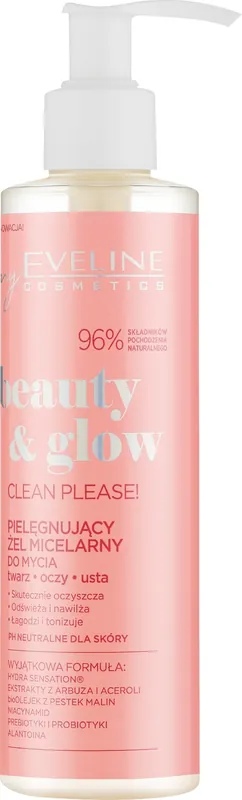 Eveline Cosmetics Beauty & Glow Clean Please Facial Cleansing Micellar Gel - Makeup